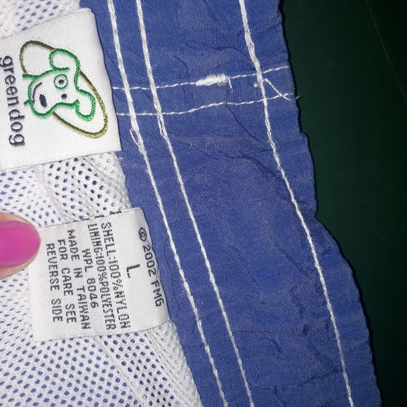 Greendog men's swimsuit blue neon size Large bathing suit trunks board shorts - Picture 7 of 12